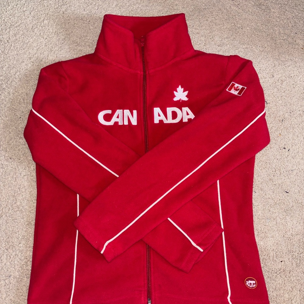 Red Canada Zip-Up Jacket